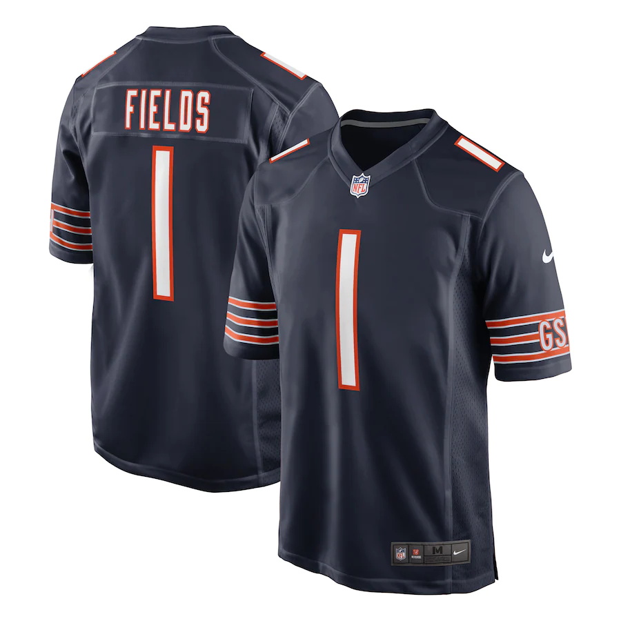 Men Chicago Bears Justin Fields Nike Navy 2021 NFL Draft First Round Pick Limited Jersey->new orleans saints->NFL Jersey